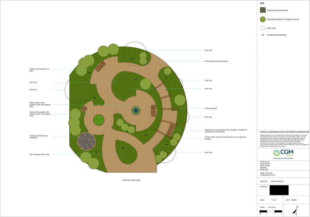 hospice garden design for Tapping House in Norfolk